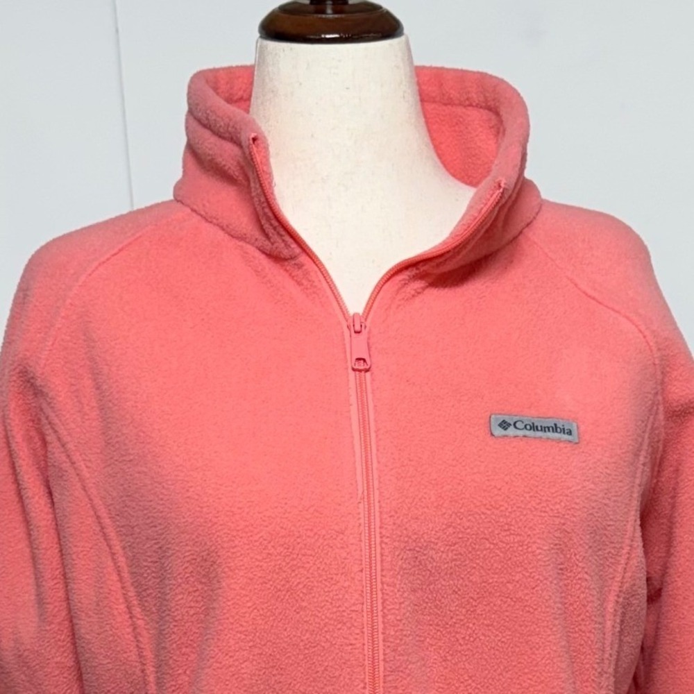 Columbia Jacket Womens 2X Pink Sawyer Rapids Full Zip Fleece Long Sleeve